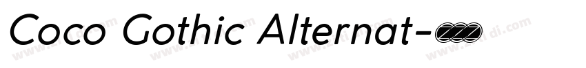 Coco Gothic Alternat字体转换